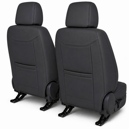 Huse auto premium 5 locuri Carguard Deluxe piele ecologică perforată - negru
