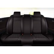 Huse auto premium 5 locuri Carguard Deluxe piele ecologică perforată - negru