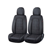 Huse auto premium 5 locuri Carguard Deluxe piele ecologică perforată - negru