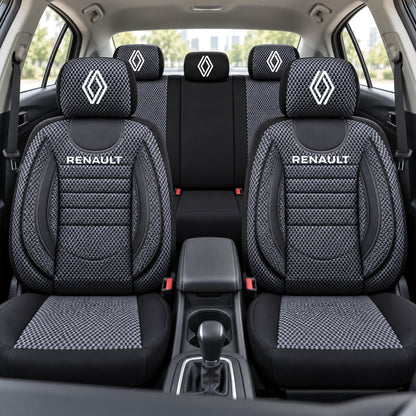 Set Huse Scaune Universale City, Gri cu Negru Personalizate cu Renault Logo Nou