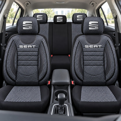 Set Huse Scaune Universale City, Gri cu Negru Personalizate cu Seat