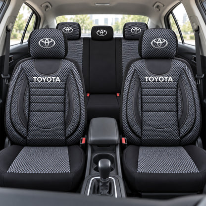 Set Huse Scaune Universale City, Gri cu Negru Personalizate cu Toyota