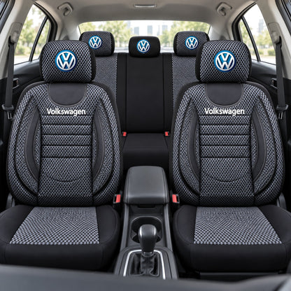 Set Huse Scaune Universale City, Gri cu Negru Personalizate cu Volkswagen