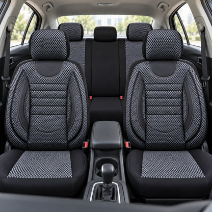 Set Huse Scaune Universale City, Gri cu Negru Personalizate cu Hyundai