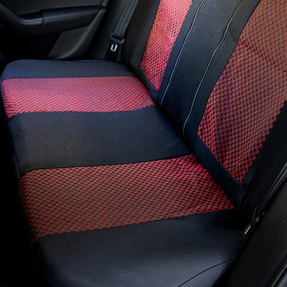 Set Huse Scaune Universale City, Rosu cu Negru Personalizate cu Seat