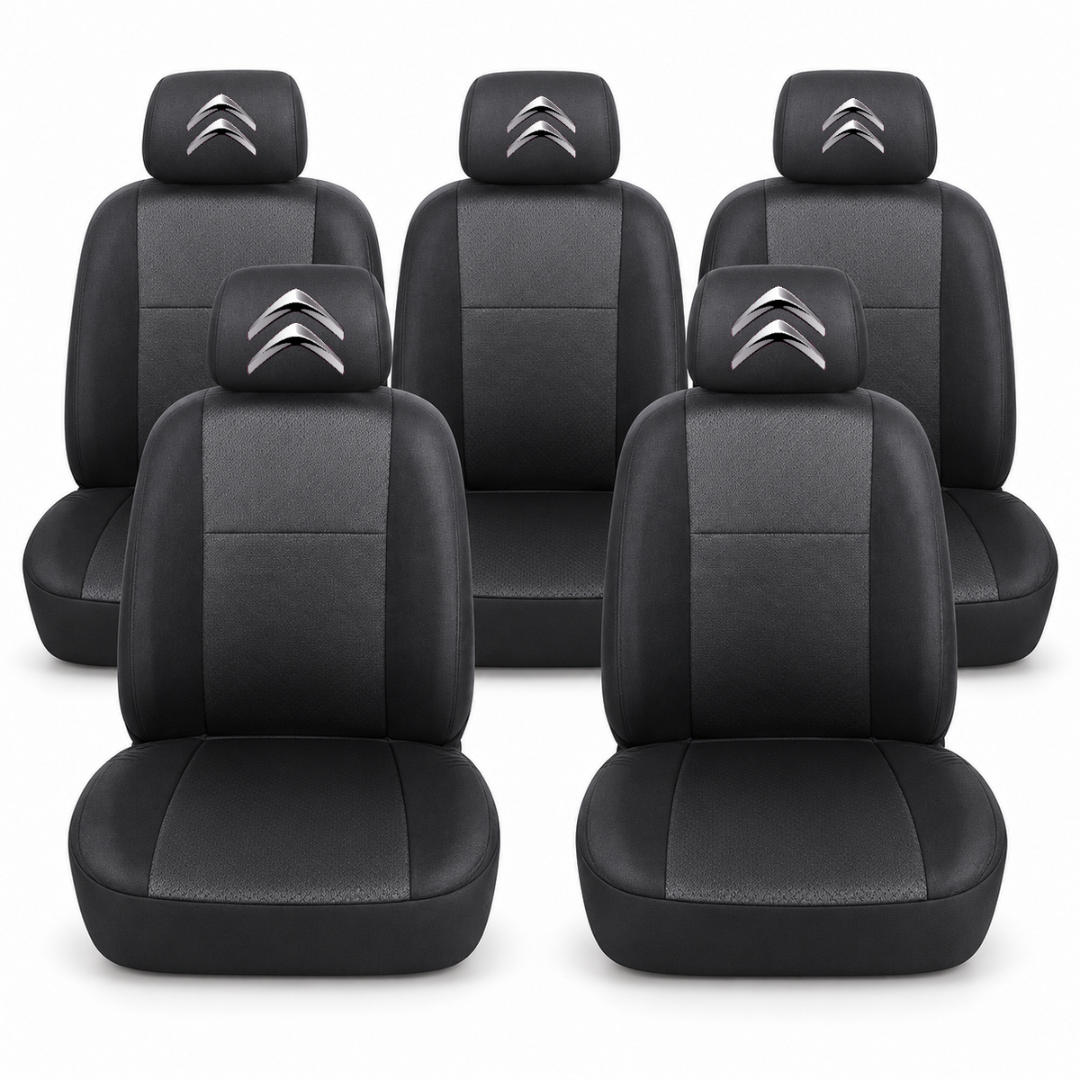 Huse scaune individuale 5 locuri personalizate cu Citroen