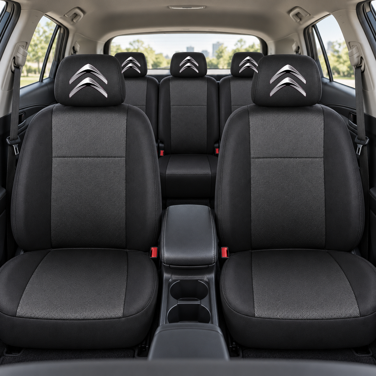 Huse scaune individuale 5 locuri personalizate cu Citroen
