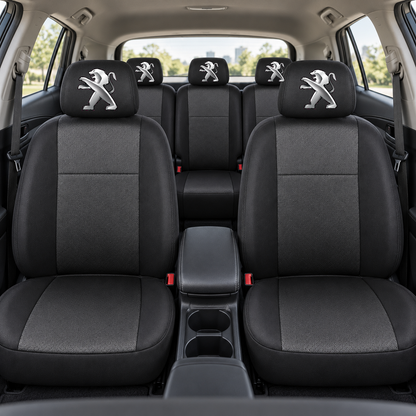 Huse scaune individuale 5 locuri personalizate cu Peugeot