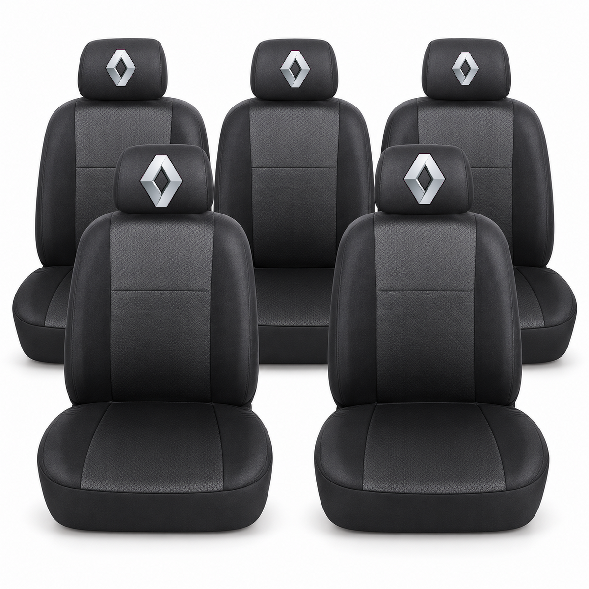 Huse scaune individuale 5 locuri personalizate cu Renault