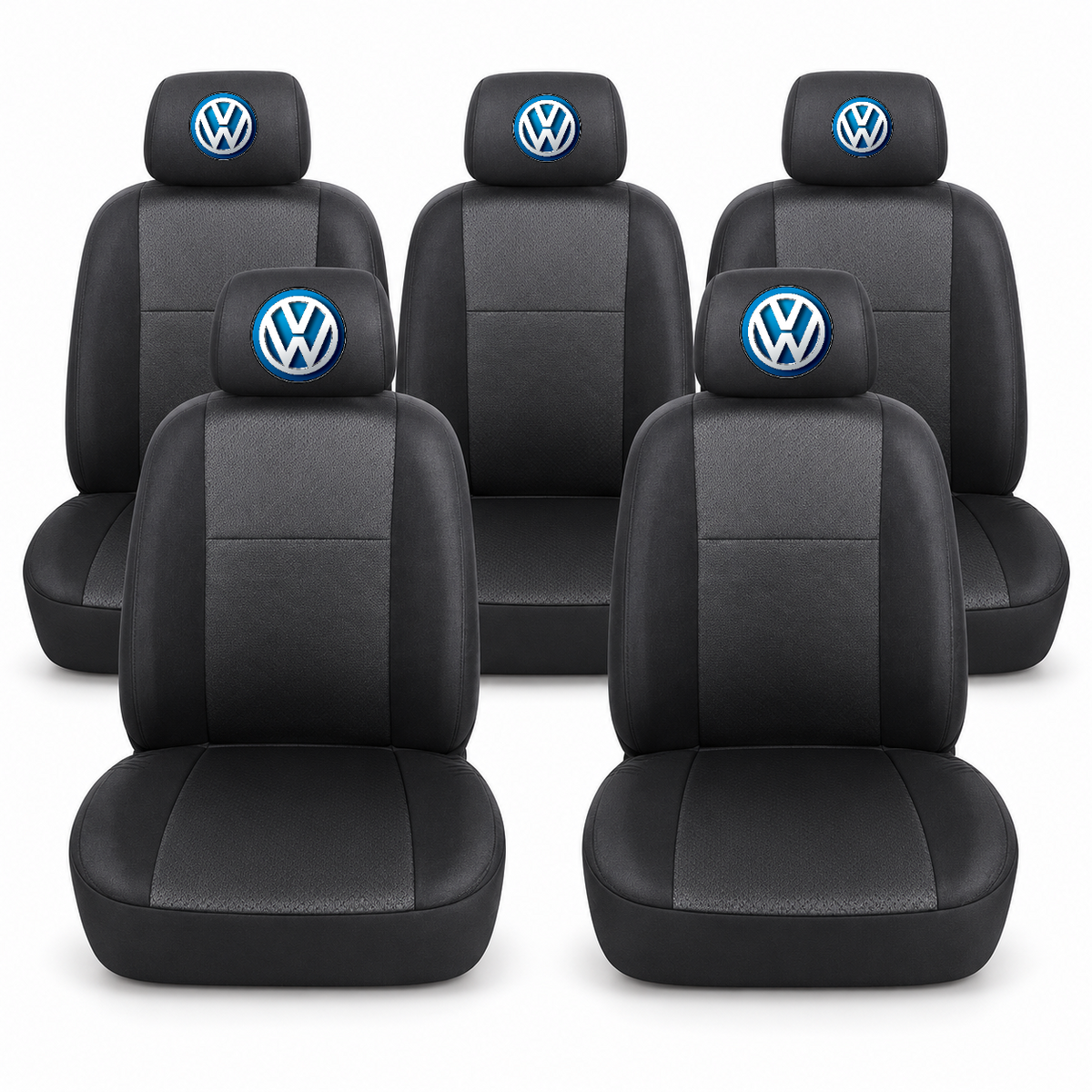Huse scaune individuale 5 locuri personalizate cu Volkswagen