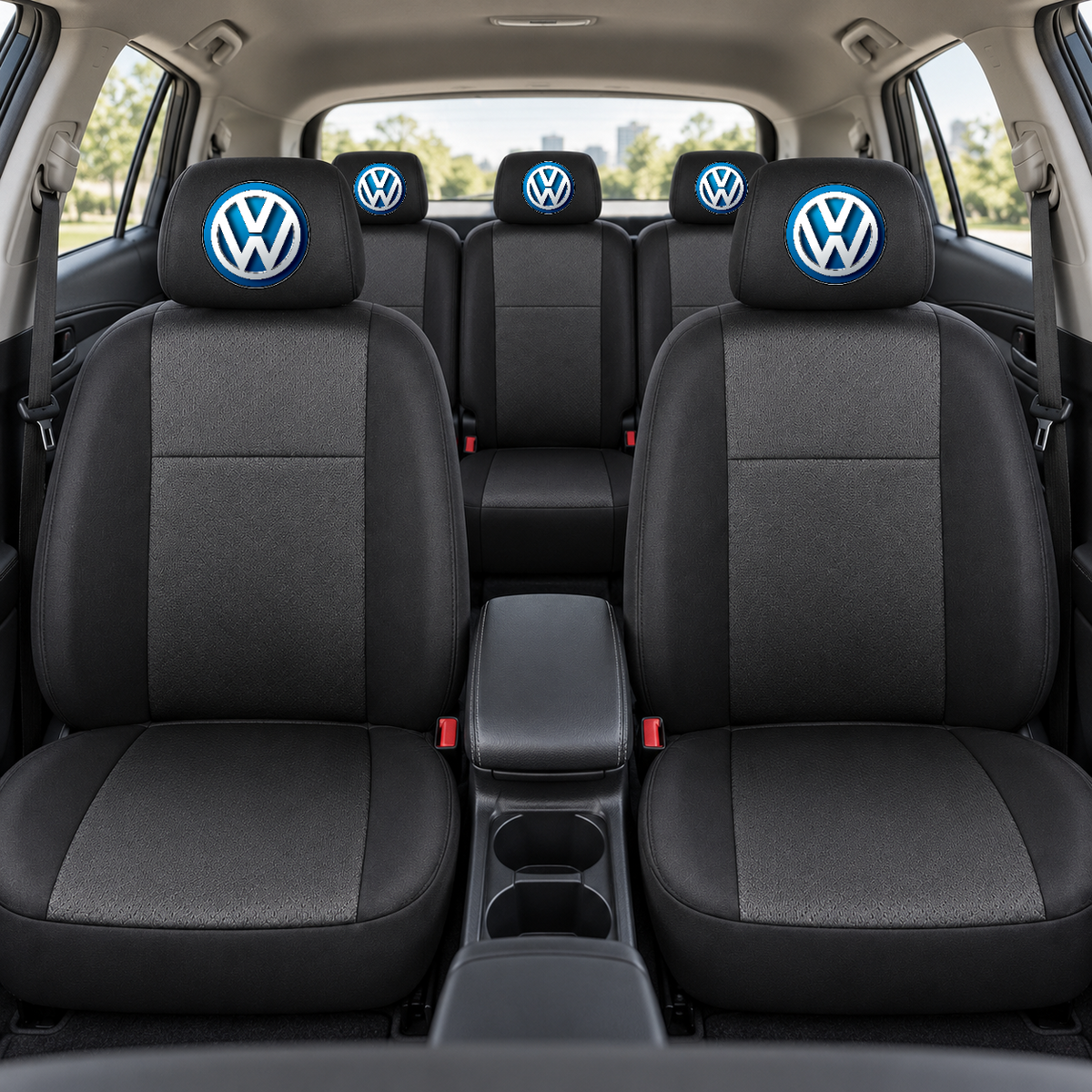 Huse scaune individuale 5 locuri personalizate cu Volkswagen