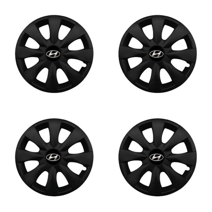 Set 4 capace roti potrivite jantelor de 15 inch compatibile HYUNDAI, Model - 316 Black Edition