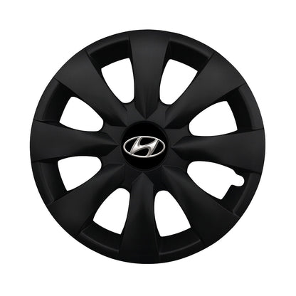 Set 4 capace roti potrivite jantelor de 15 inch compatibile HYUNDAI, Model - 316 Black Edition