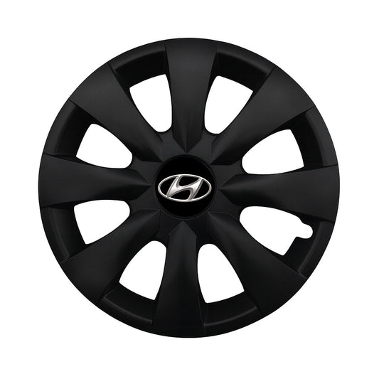 Set 4 capace roti potrivite jantelor de 15 inch compatibile HYUNDAI, Model - 316 Black Edition