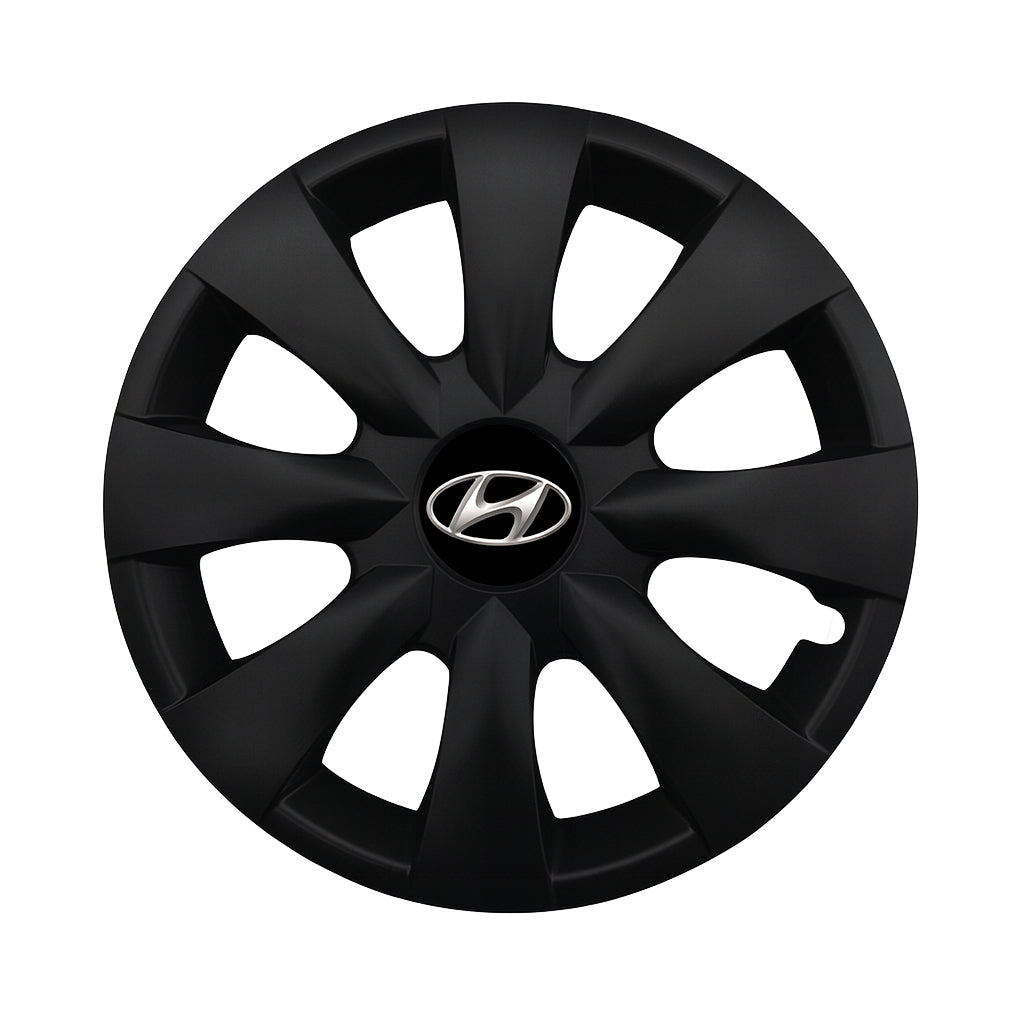 Set 4 capace roti potrivite jantelor de 15 inch compatibile HYUNDAI, Model - 316 Black Edition