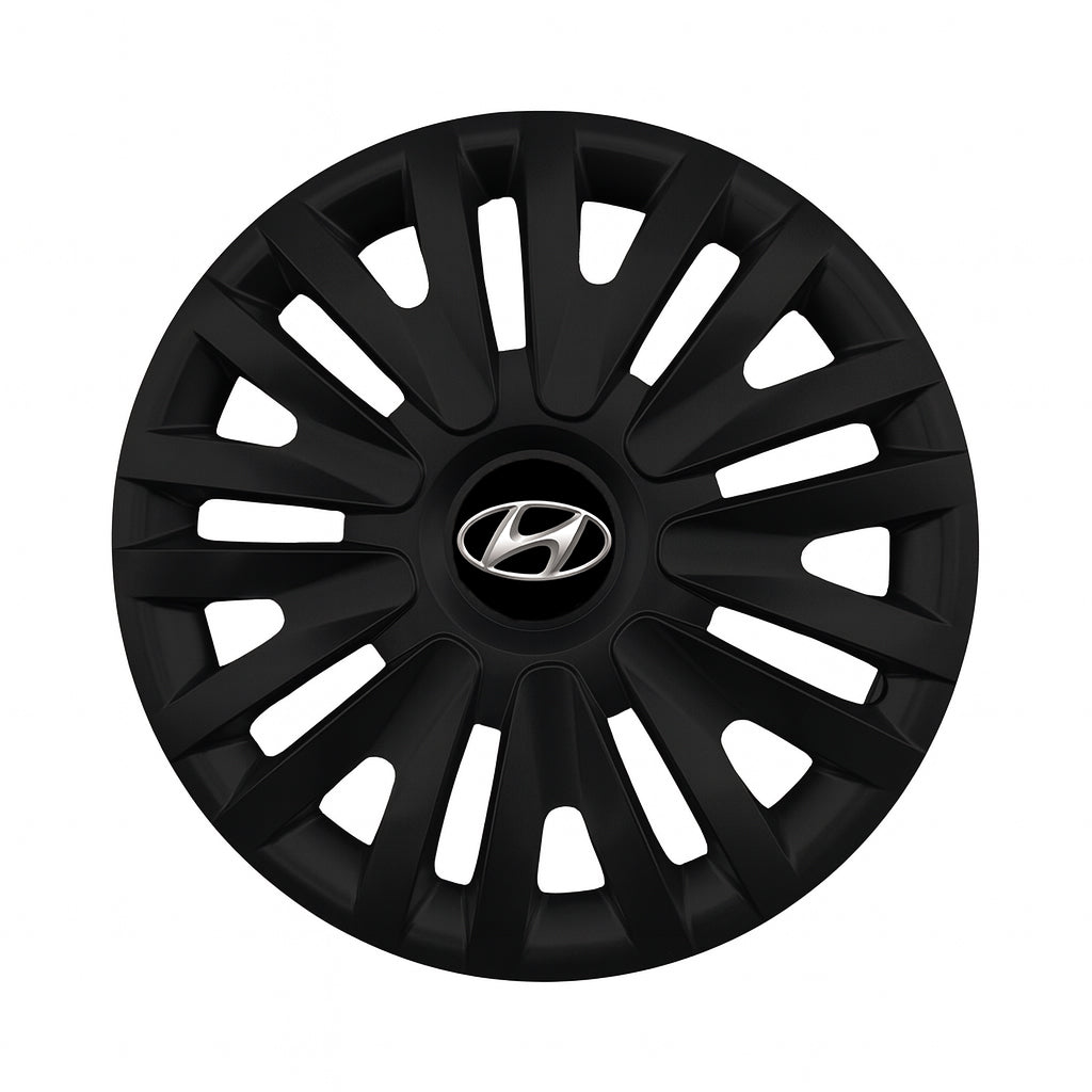 Set 4 capace roti potrivite jantelor de 15 inch compatibile HYUNDAI, Model - 313 Black