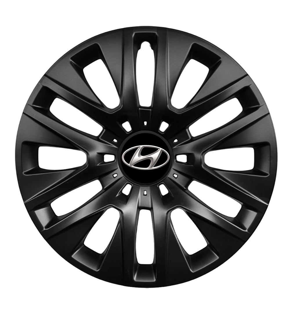 Set 4 capace roti 14 inchi (R14) compatibile gama Hyundai model - 225 Black