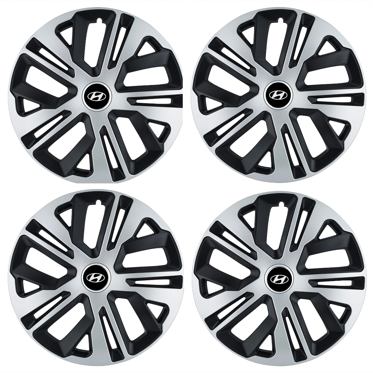 Set 4 Capace Roti 16 inchi (R16) Raven Gri-Negru, Compatibile Cu Kia