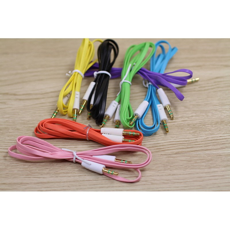Cablu jack 3,5mm la jack 3,5mm silicon alb
