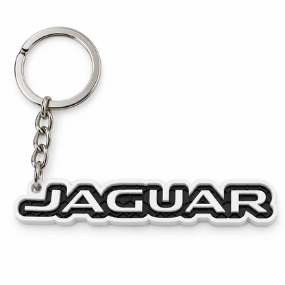 Breloc auto Jaguar cu lanț și inel