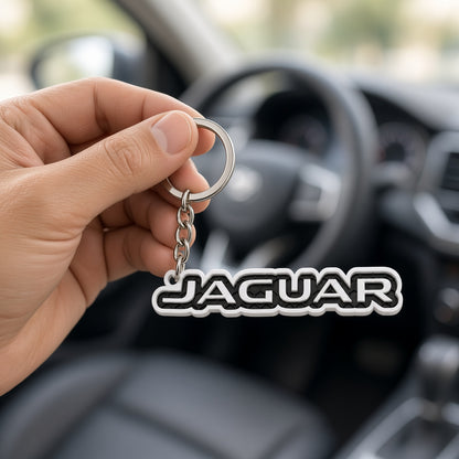 Breloc auto Jaguar cu lanț și inel