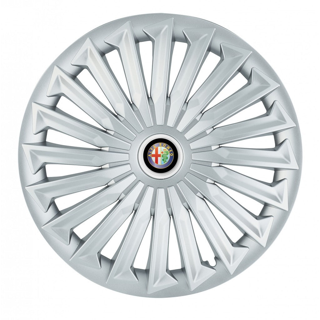 Set 4 capace roti 15 inchi (R15) compatibile ALFA ROMEO, Model Joy Gri