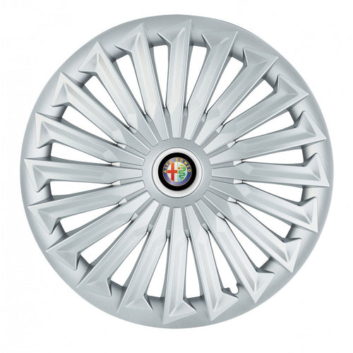 Set 4 capace roti 15 inchi (R15) compatibile ALFA ROMEO, Model Joy Gri