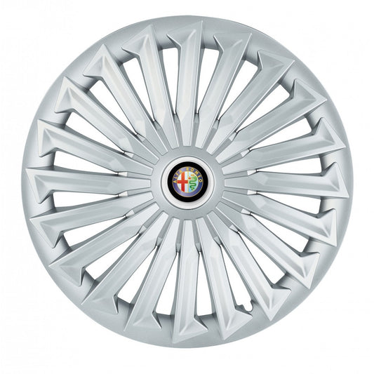 Set 4 capace roti 15 inchi (R15) compatibile ALFA ROMEO, Model Joy Gri