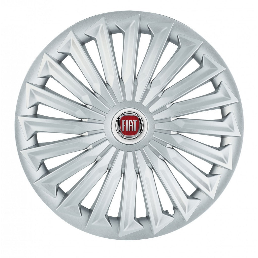 Set 4 capace roti 15 inchi (R15) compatibile FIAT, Model Joy Gri