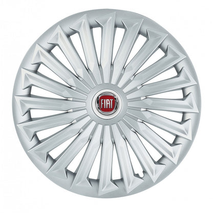 Set 4 capace roti 15 inchi (R15) compatibile FIAT, Model Joy Gri