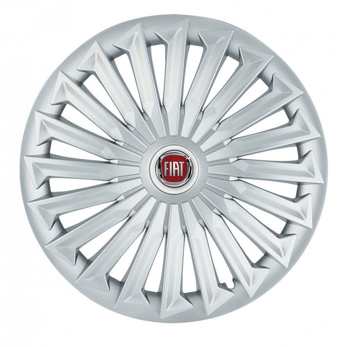 Set 4 capace roti 15 inchi (R15) compatibile FIAT, Model Joy Gri
