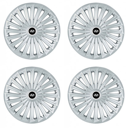 Set 4 capace roti 15 inchi (R15) compatibile HYUNDAI, Model Joy Gri