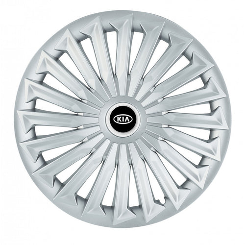 Set 4 capace roti 15 inchi (R15) compatibile KIA, Model Joy Gri