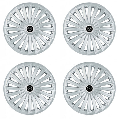 Set 4 capace roti 15 inchi (R15) compatibile MAZDA, Model Joy Gri