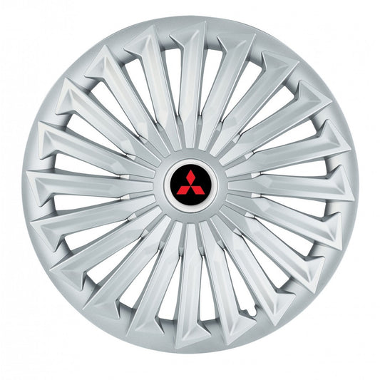 Set 4 capace roti 15 inchi (R15) compatibile MITSUBISHI, Model Joy Gri