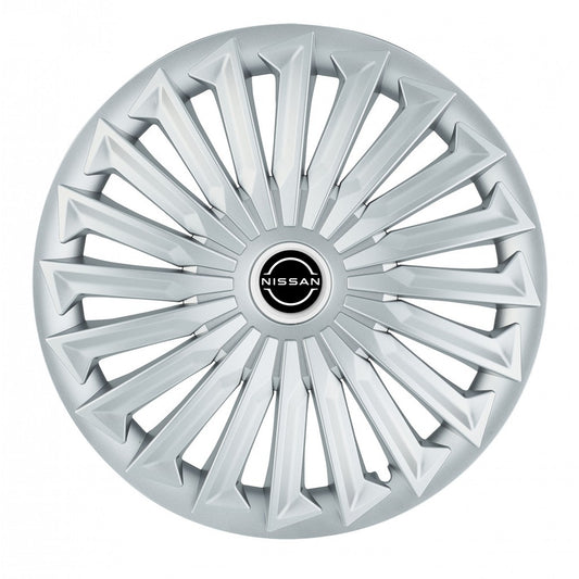 Set 4 capace roti 15 inchi (R15) compatibile NISSAN, Model Joy Gri