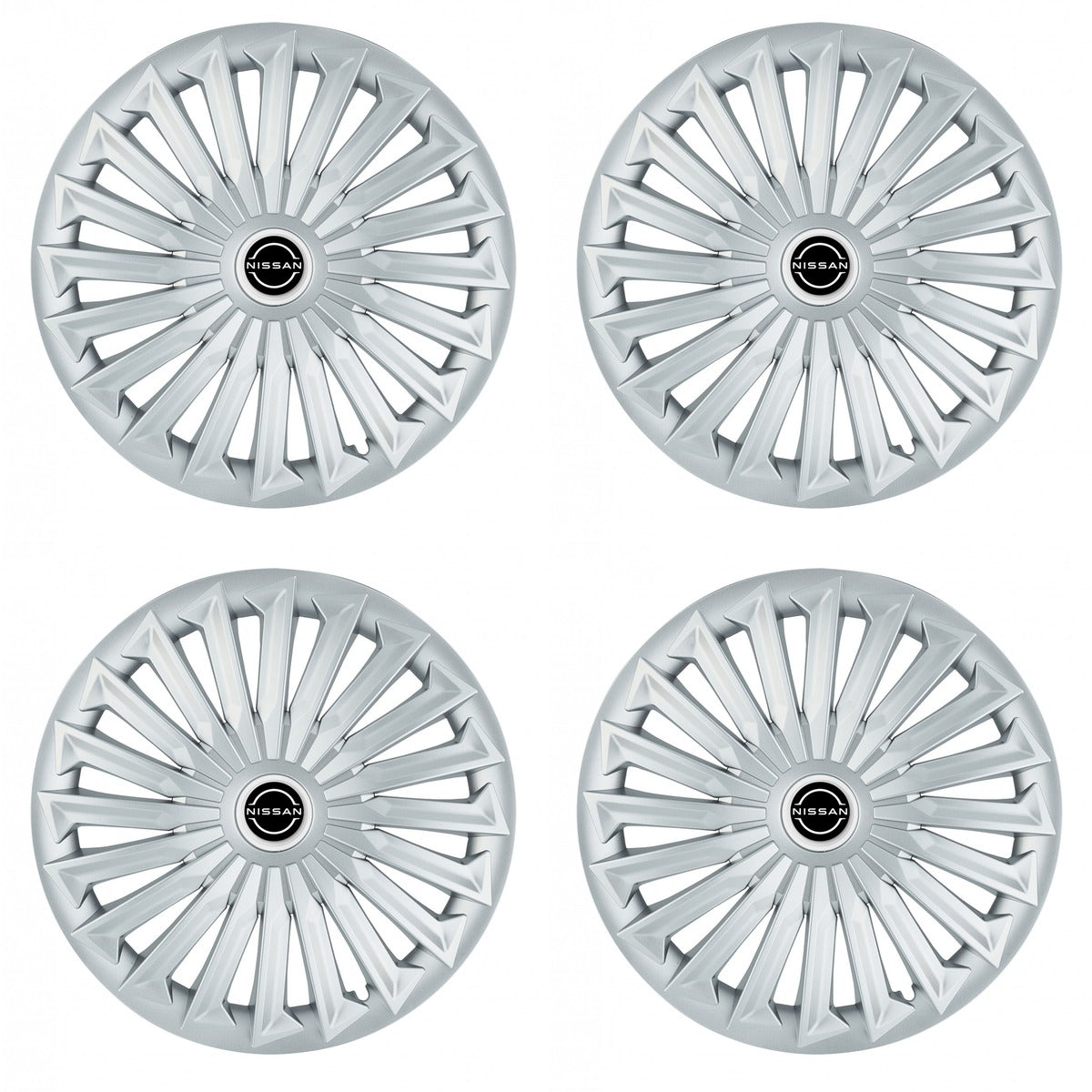 Set 4 capace roti 15 inchi (R15) compatibile NISSAN, Model Joy Gri