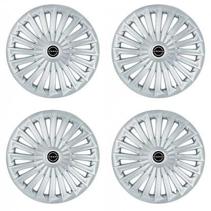 Set 4 capace roti 15 inchi (R15) compatibile NISSAN, Model Joy Gri