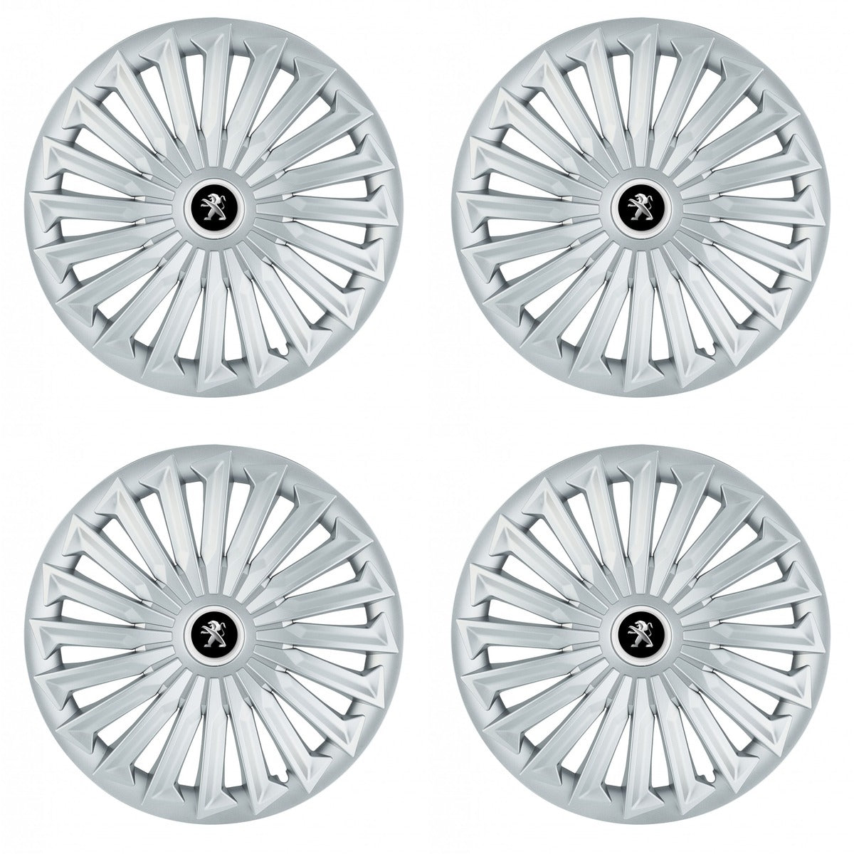 Set 4 capace roti 15 inchi (R15) compatibile PEUGEOT, Model Joy Gri