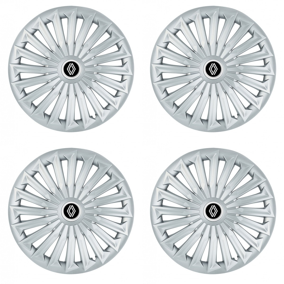 Set 4 capace roti 15 inchi (R15) compatibile RENAULT, Model Joy Gri