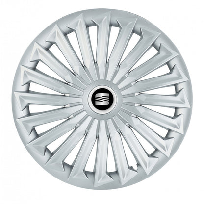Set 4 capace roti 15 inchi (R15) compatibile SEAT, Model Joy Gri