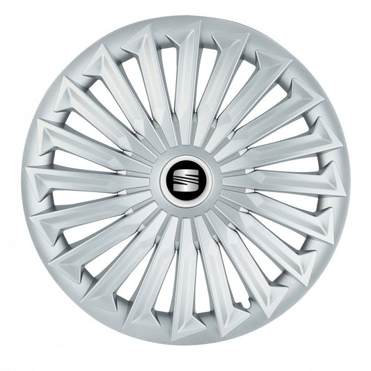 Set 4 capace roti 15 inchi (R15) compatibile SEAT, Model Joy Gri