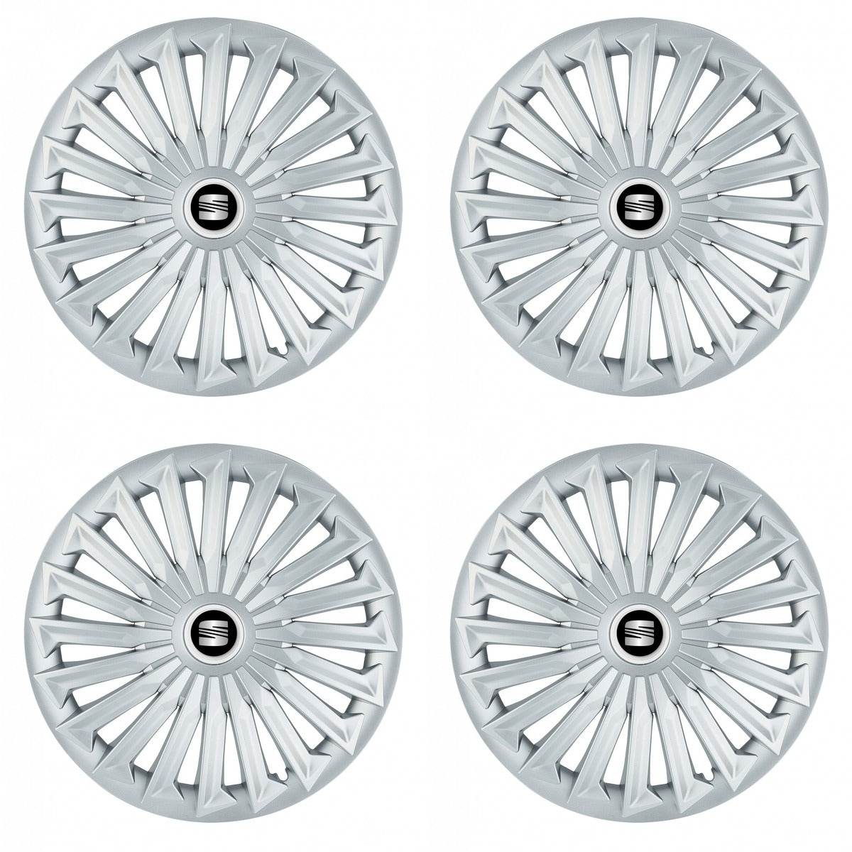 Set 4 capace roti 15 inchi (R15) compatibile SEAT, Model Joy Gri