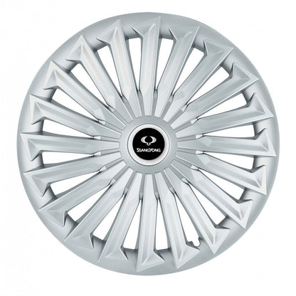 Set 4 capace roti 15 inchi (R15) compatibile SSANGYONG, Model Joy Gri