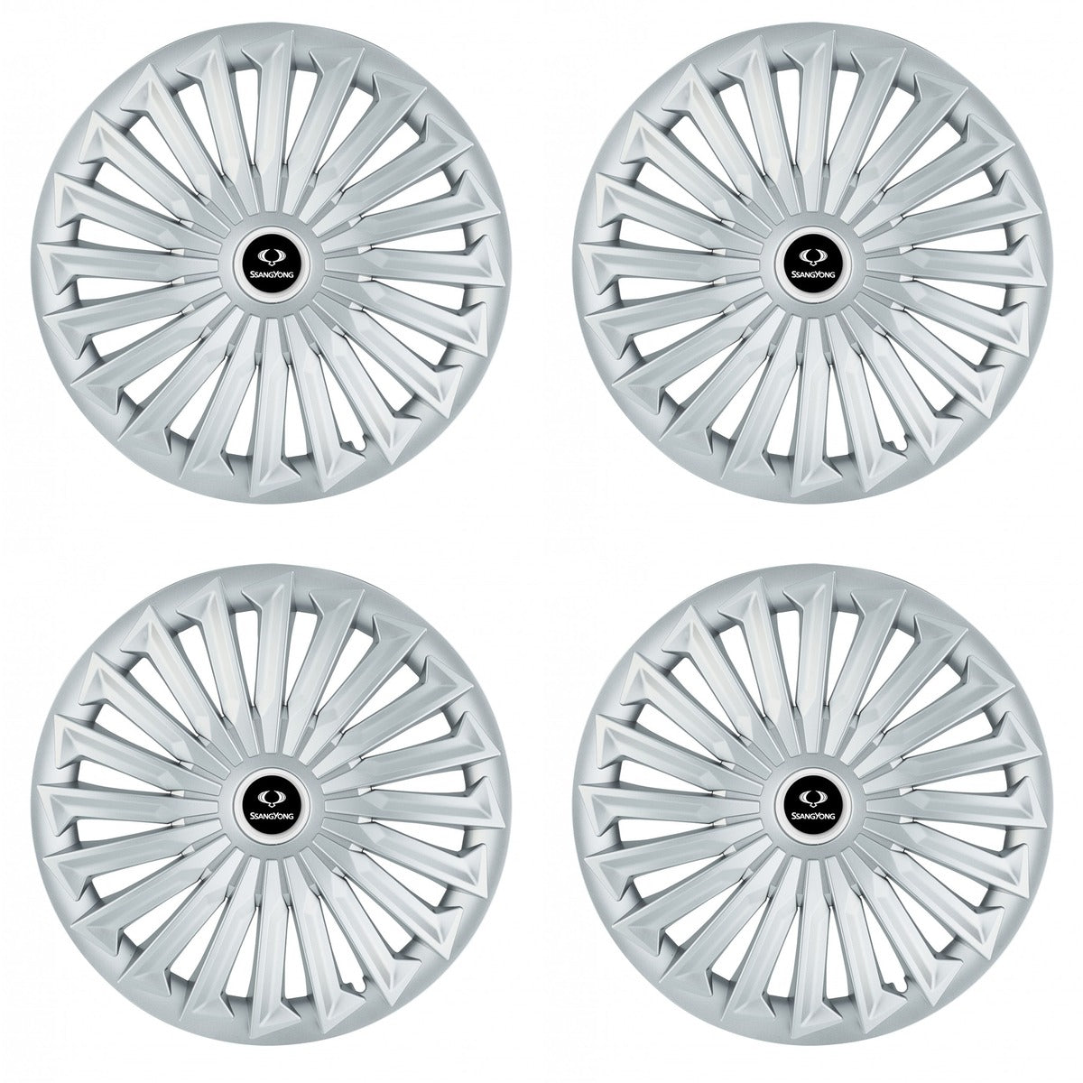 Set 4 capace roti 15 inchi (R15) compatibile SSANGYONG, Model Joy Gri
