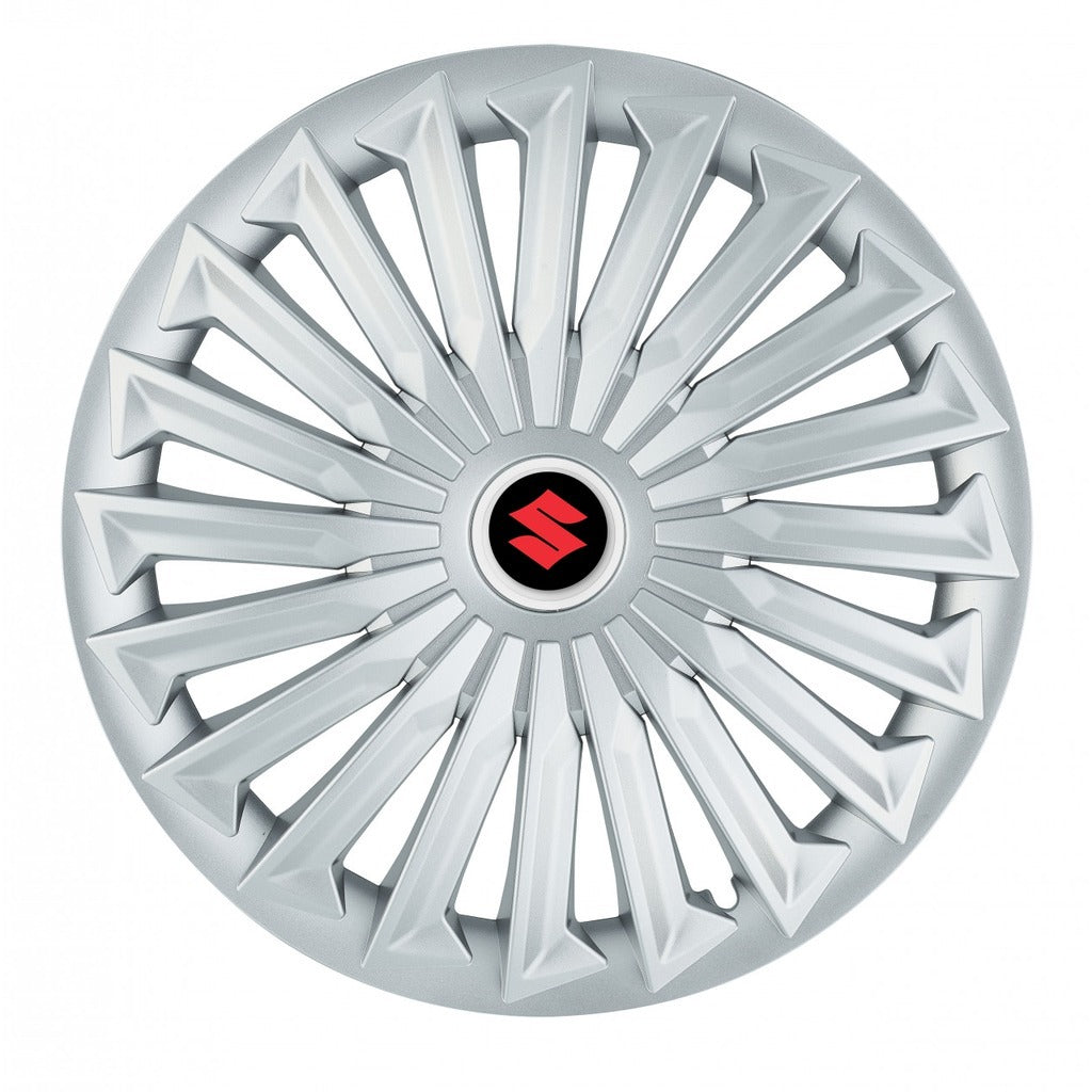 Set 4 capace roti 15 inchi (R15) compatibile SUZUKI, Model Joy Gri