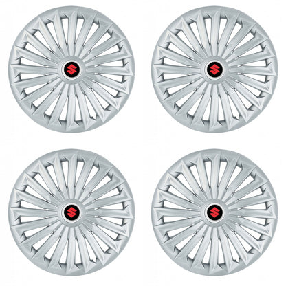 Set 4 capace roti 15 inchi (R15) compatibile SUZUKI, Model Joy Gri
