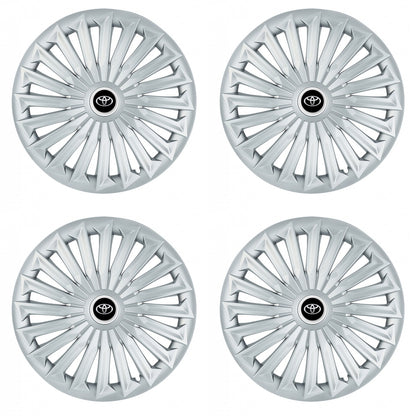 Set 4 capace roti 15 inchi (R15) compatibile TOYOTA, Model Joy Gri