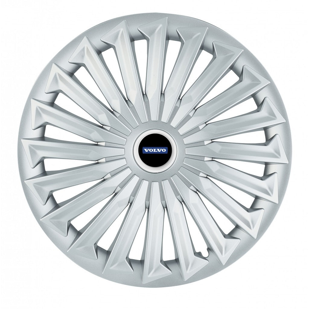 Set 4 capace roti 15 inchi (R15) compatibile VOLVO, Model Joy Gri