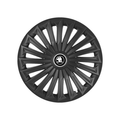 Set 4 capace roti Joy Negru R15 Compatibil Cu Skoda Nou